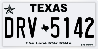 TX license plate DRV5142