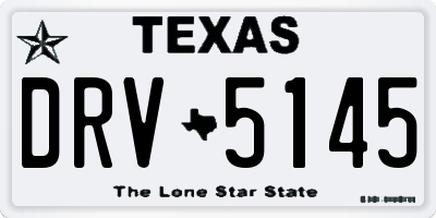 TX license plate DRV5145