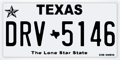 TX license plate DRV5146