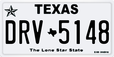 TX license plate DRV5148