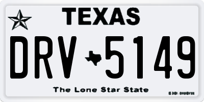 TX license plate DRV5149