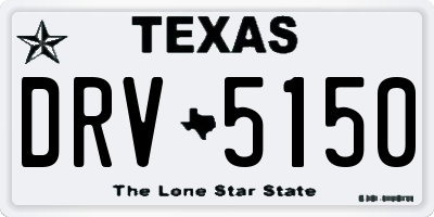 TX license plate DRV5150