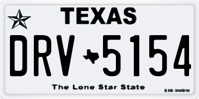 TX license plate DRV5154