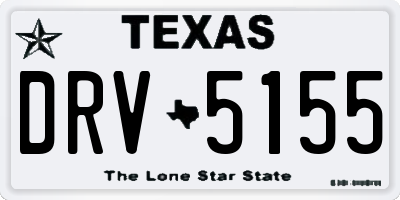 TX license plate DRV5155