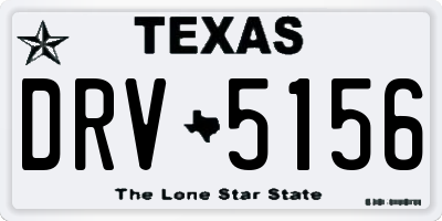 TX license plate DRV5156