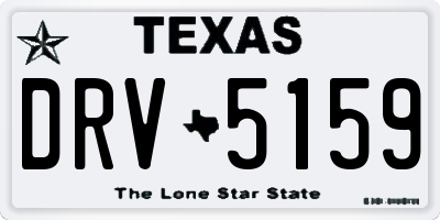 TX license plate DRV5159