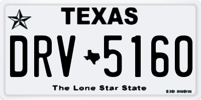 TX license plate DRV5160