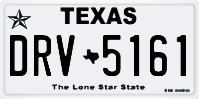 TX license plate DRV5161