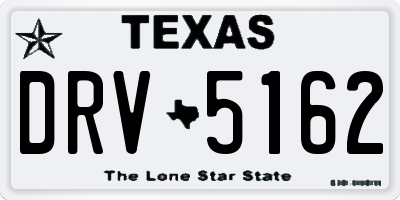 TX license plate DRV5162