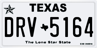 TX license plate DRV5164