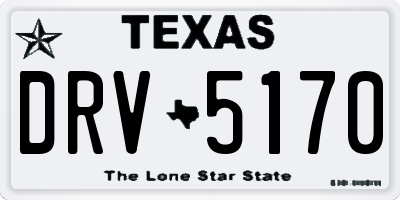TX license plate DRV5170