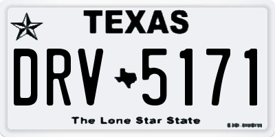 TX license plate DRV5171