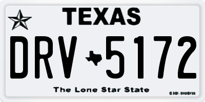 TX license plate DRV5172