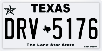 TX license plate DRV5176