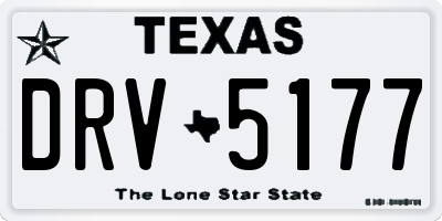 TX license plate DRV5177