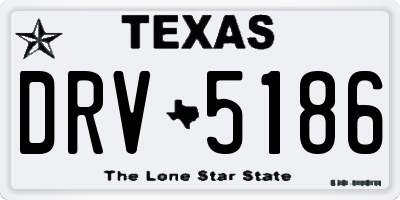 TX license plate DRV5186