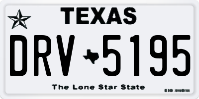 TX license plate DRV5195