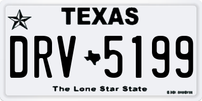 TX license plate DRV5199