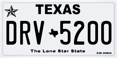 TX license plate DRV5200