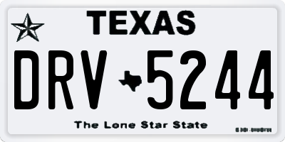 TX license plate DRV5244