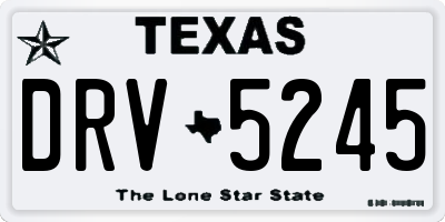 TX license plate DRV5245