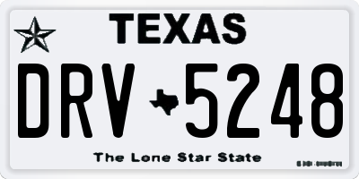 TX license plate DRV5248