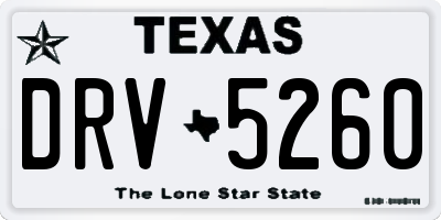 TX license plate DRV5260