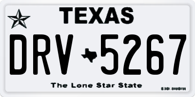 TX license plate DRV5267