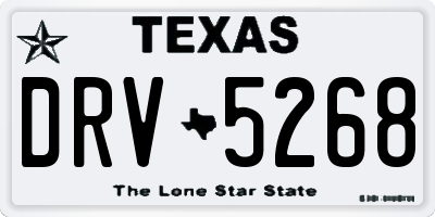 TX license plate DRV5268