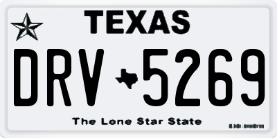 TX license plate DRV5269