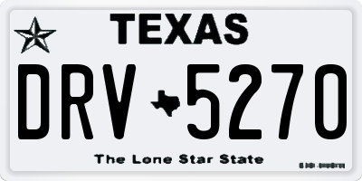 TX license plate DRV5270