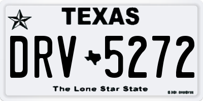 TX license plate DRV5272