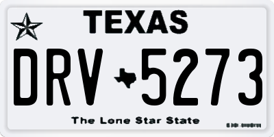 TX license plate DRV5273