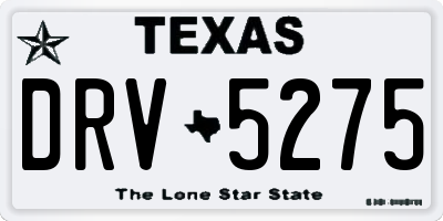 TX license plate DRV5275