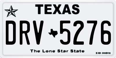 TX license plate DRV5276