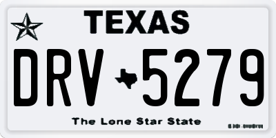 TX license plate DRV5279