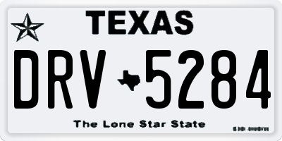 TX license plate DRV5284