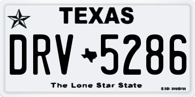 TX license plate DRV5286