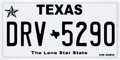 TX license plate DRV5290