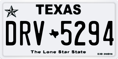 TX license plate DRV5294