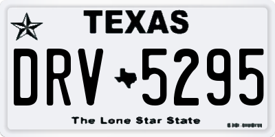 TX license plate DRV5295