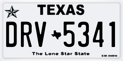 TX license plate DRV5341