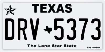 TX license plate DRV5373