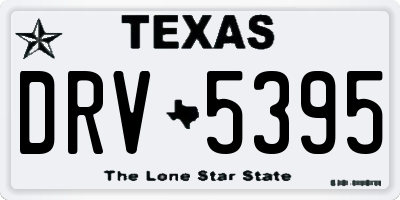 TX license plate DRV5395