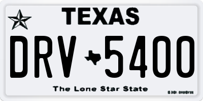 TX license plate DRV5400