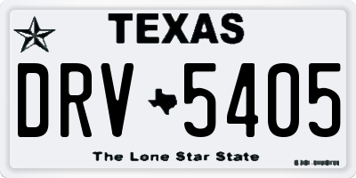 TX license plate DRV5405