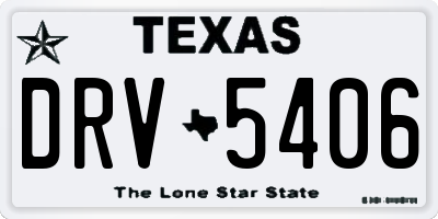 TX license plate DRV5406