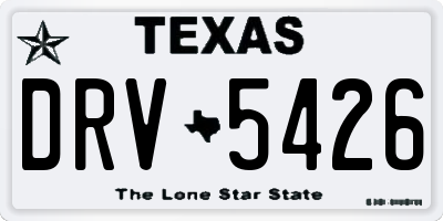 TX license plate DRV5426