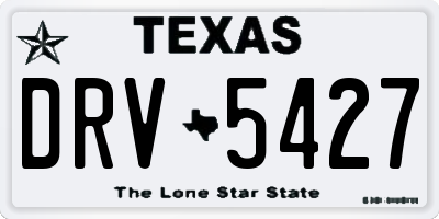 TX license plate DRV5427