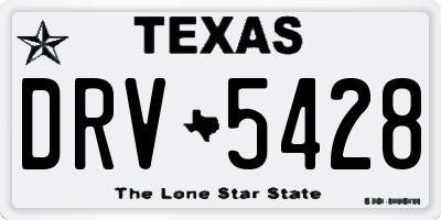 TX license plate DRV5428